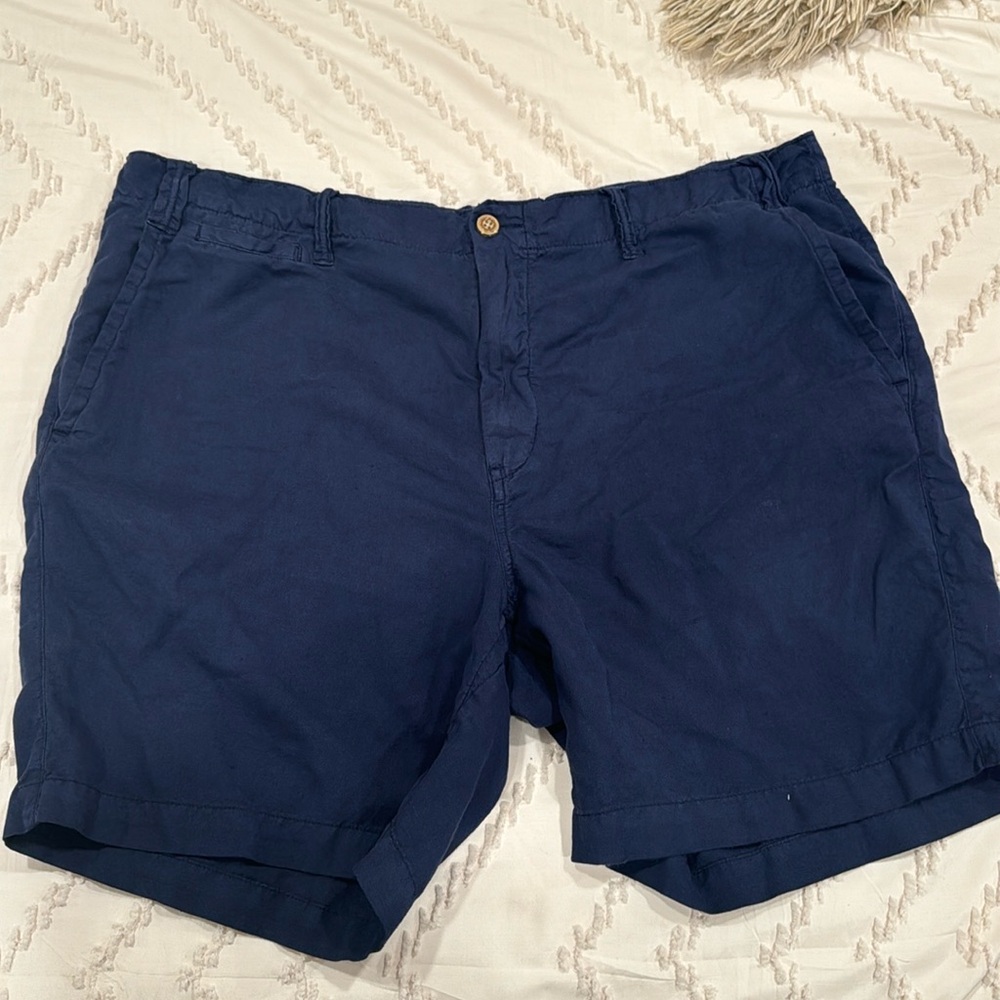 Men’s polo Ralph Lauren navy linen shorts size 40